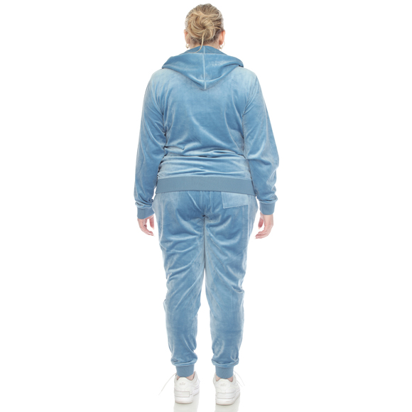 Plus Size 2 Piece Velour Tracksuit Set - Picture 3 of 6